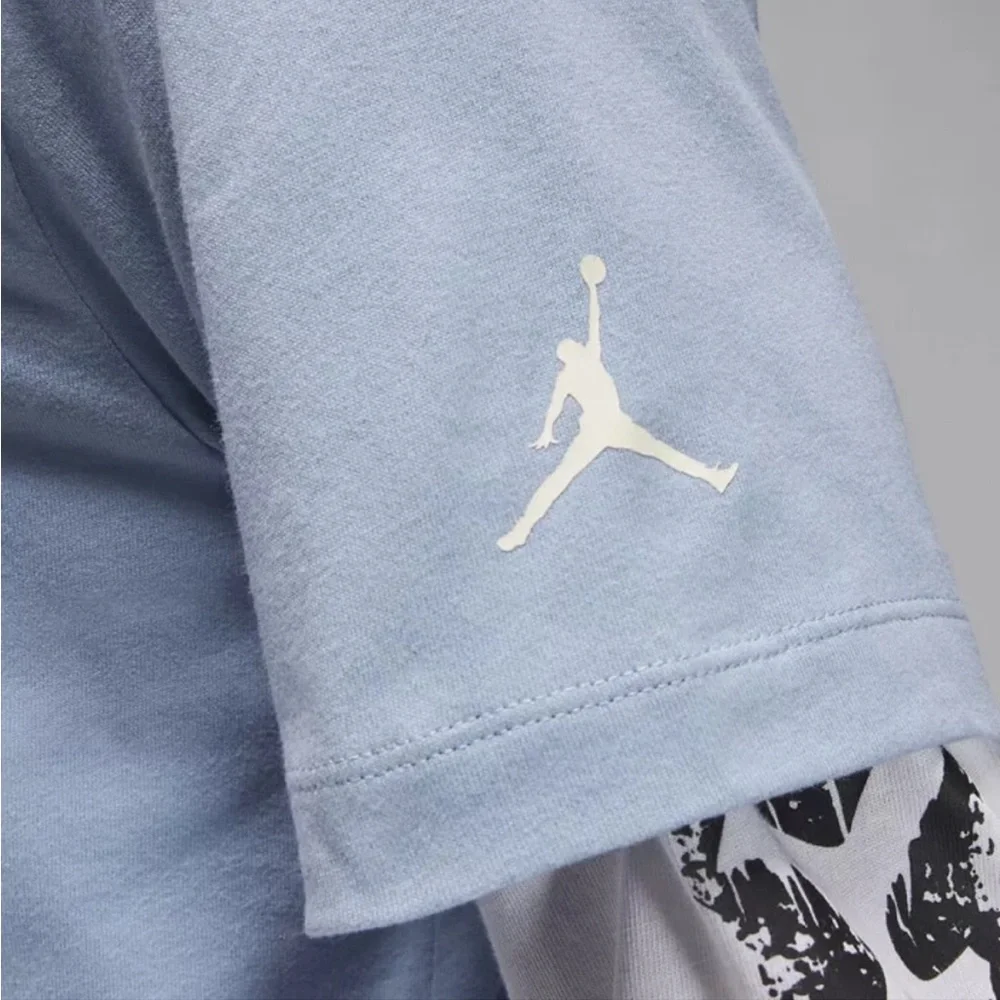 Jordan Flight MVP Men's T-Shirt Blue Grey/Sail/Sail Size Small